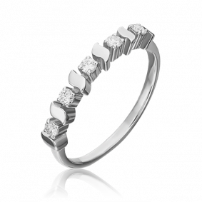 Кольцо из белого золота Platina 01-0286-00-101-1120-30 с бриллиантом 01-0286-00-101-1120-30 фото