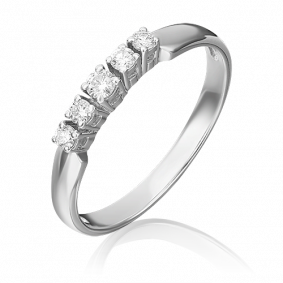 Кольцо из белого золота Platina 01-0290-00-101-1120-30 с бриллиантом 01-0290-00-101-1120-30 фото