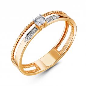 Золотое кольцо ERA Jewellery 01-02903-01-001-01-01 с бриллиантом 01-02903-01-001-01-01 фото