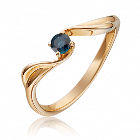 Золотое кольцо Platina 01-0295-00-102-1110-30 с сапфиром 01-0295-00-102-1110-30 фото