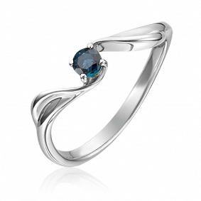 Кольцо из белого золота Platina 01-0296-00-102-1120-30 с сапфиром 01-0296-00-102-1120-30 фото