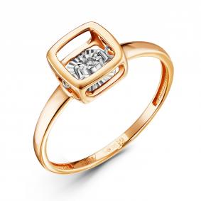 Золотое кольцо ERA Jewellery с танцующим бриллиантом 01-02997-02-001-02-01 01-02997-02-001-02-01 фото