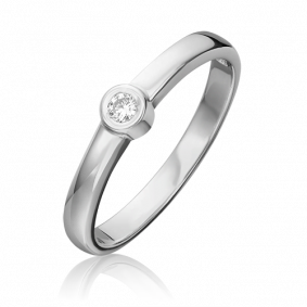 Кольцо из белого золота Platina 01-0304-00-101-1120-30 с бриллиантом 01-0304-00-101-1120-30 фото