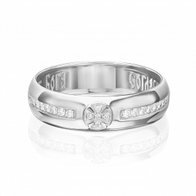 Кольцо из белого золота Platina 01-0320-00-101-1120-30 с бриллиантом 01-0320-00-101-1120-30 фото