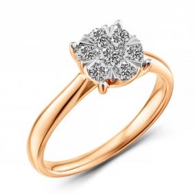 Золотое кольцо ERA Jewellery 01-03352-01-001-07-01 с бриллиантом 01-03352-01-001-07-01 фото