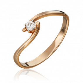 Золотое кольцо Platina 01-0349-00-101-1110-30 с бриллиантом 01-0349-00-101-1110-30 фото