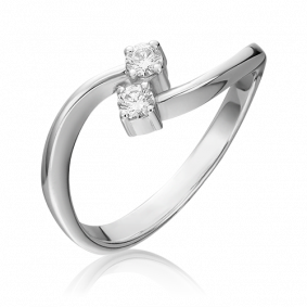 Кольцо из белого золота Platina 01-0352-00-101-1120-30 с бриллиантом 01-0352-00-101-1120-30 фото