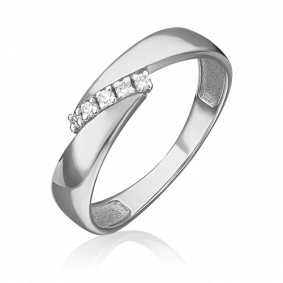 Кольцо из белого золота Platina 01-0356-00-101-1120-30 с бриллиантом 01-0356-00-101-1120-30 фото