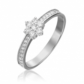 Кольцо из белого золота Platina 01-0362-00-101-1120-30 с бриллиантом 01-0362-00-101-1120-30 фото