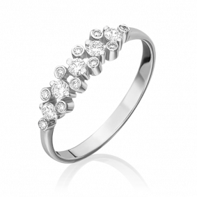 Кольцо из белого золота Platina 01-0374-00-101-1120-30 с бриллиантом 01-0374-00-101-1120-30 фото