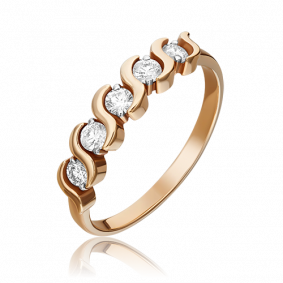 Золотое кольцо Platina 01-0391-00-101-1110-30 с бриллиантом 01-0391-00-101-1110-30 фото