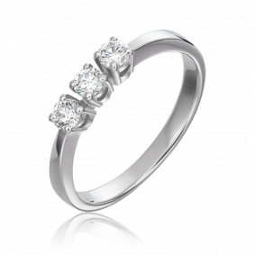 Кольцо из белого золота Platina 01-0394-00-101-1120-30 с бриллиантом 01-0394-00-101-1120-30 фото