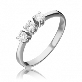 Кольцо из белого золота Platina 01-0394-00-501-1120-38 с фианитом 01-0394-00-501-1120-38 фото