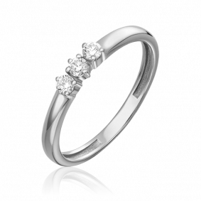 Кольцо из белого золота Platina 01-0426-00-101-1120-30 с бриллиантом 01-0426-00-101-1120-30 фото