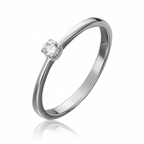 Кольцо из белого золота Platina 01-0436-00-101-1120-30 с бриллиантом 01-0436-00-101-1120-30 фото