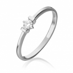 Кольцо из белого золота Platina 01-0438-00-101-1120-30 с бриллиантом 01-0438-00-101-1120-30 фото