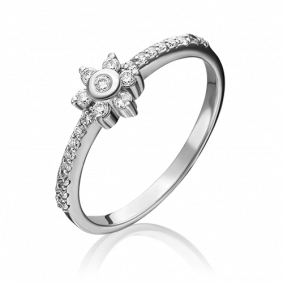 Кольцо из белого золота Platina 01-0464-00-101-1120-30 с бриллиантом 01-0464-00-101-1120-30 фото