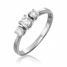 Кольцо из белого золота Platina 01-0476-00-101-1120-30 с бриллиантом 01-0476-00-101-1120-30 фото