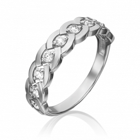 Кольцо из белого золота Platina 01-0486-00-101-1120-30 с бриллиантом 01-0486-00-101-1120-30 фото