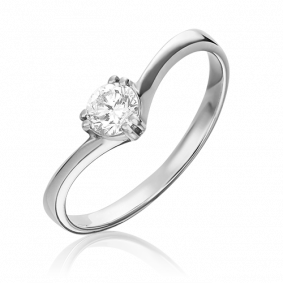 Кольцо из белого золота Platina 01-0504-00-501-1120-38 с фианитом 01-0504-00-501-1120-38 фото