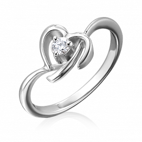 Кольцо из белого золота Platina 01-0506-00-101-1120-30 с бриллиантом 01-0506-00-101-1120-30 фото