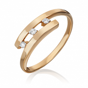 Золотое кольцо Platina 01-0513-00-101-1110-30 с бриллиантом 01-0513-00-101-1110-30 фото