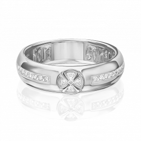 Обручальное кольцо из белого золота Platina с бриллиантом 01-0520-00-101-1120-30 01-0520-00-101-1120-30 фото