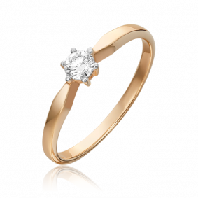 Золотое кольцо Platina 01-0525-00-101-1110-30 с бриллиантом 01-0525-00-101-1110-30 фото