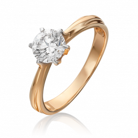 Золотое кольцо Platina 01-0529-00-501-1110-38 с фианитом 01-0529-00-501-1110-38 фото