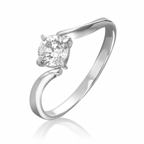 Кольцо из белого золота Platina 01-0532-00-501-1120-38 с фианитом 01-0532-00-501-1120-38 фото