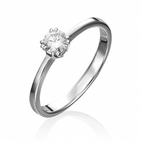 Кольцо из белого золота Platina 01-0538-00-101-1120-30 с бриллиантом 01-0538-00-101-1120-30 фото