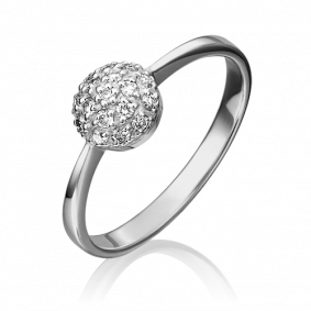 Кольцо из белого золота Platina 01-0602-00-101-1120-30 с бриллиантом 01-0602-00-101-1120-30 фото