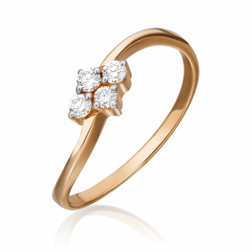 Золотое кольцо Platina 01-0618-00-101-1110-30 с бриллиантом 01-0618-00-101-1110-30 фото