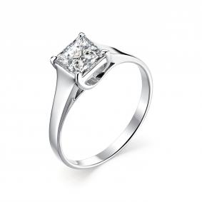 Серебряное кольцо АЛЬКОР 01-0640/00КЦ-00 с фианитом и цирконием 01-0640/00КЦ-00 фото
