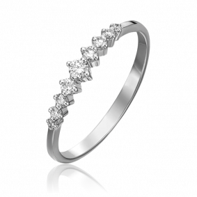 Кольцо из белого золота Platina 01-0641-00-101-1120-30 с бриллиантом 01-0641-00-101-1120-30 фото