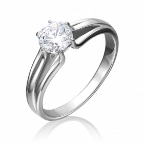 01-0661-00-501-1120-38 Кольцо Белое золото 585° 01-0661-00-501-1120-38 01-0661-00-501-1120-38 фото