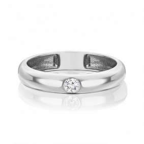 Обручальное кольцо из белого золота Platina с бриллиантом 01-0667-00-101-1120-30 01-0667-00-101-1120-30 фото