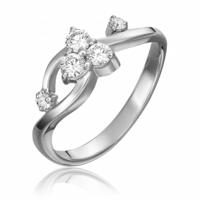 Кольцо из белого золота Platina 01-0675-00-101-1120-30 с бриллиантом 01-0675-00-101-1120-30 фото