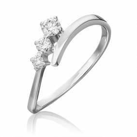 Кольцо из белого золота Platina 01-0683-00-101-1120-30 с бриллиантом 01-0683-00-101-1120-30 фото