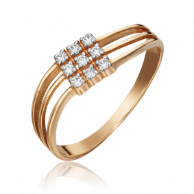 Золотое кольцо Platina 01-0684-00-101-1110-30 с бриллиантом 01-0684-00-101-1110-30 фото