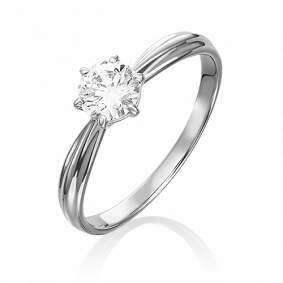 Кольцо из белого золота Platina 01-0725-00-101-1120-30 с бриллиантом 01-0725-00-101-1120-30 фото