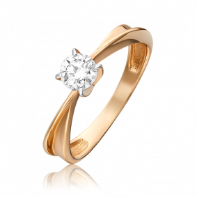 Золотое кольцо Platina 01-0757-00-101-1110-30 с бриллиантом 01-0757-00-101-1110-30 фото