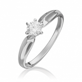 Кольцо из белого золота Platina 01-0917-00-101-1120-30 с бриллиантом 01-0917-00-101-1120-30 фото