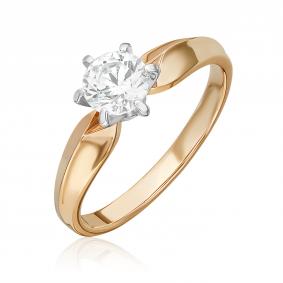 Кольцо из комбинированного золота Platina 01-0926-00-501-1111-38 с фианитом 01-0926-00-501-1111-38 фото