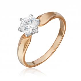 Кольцо из комбинированного золота Platina 01-0928-00-501-1111-38 с фианитом 01-0928-00-501-1111-38 фото