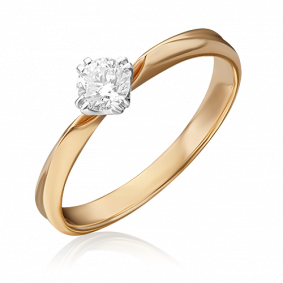 Кольцо из комбинированного золота Platina 01-0940-00-101-1111-30 с бриллиантом 01-0940-00-101-1111-30 фото