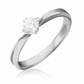 Кольцо из белого золота Platina 01-0941-00-101-1120-30 с бриллиантом 01-0941-00-101-1120-30 фото