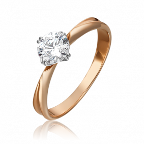 Кольцо из комбинированного золота Platina 01-0954-00-501-1111-38 с фианитом 01-0954-00-501-1111-38 фото