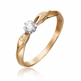 Кольцо из комбинированного золота Platina 01-0958-00-101-1111-30 с бриллиантом 01-0958-00-101-1111-30 фото