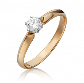 Кольцо из комбинированного золота Platina 01-0994-00-101-1111-30 с бриллиантом 01-0994-00-101-1111-30 фото